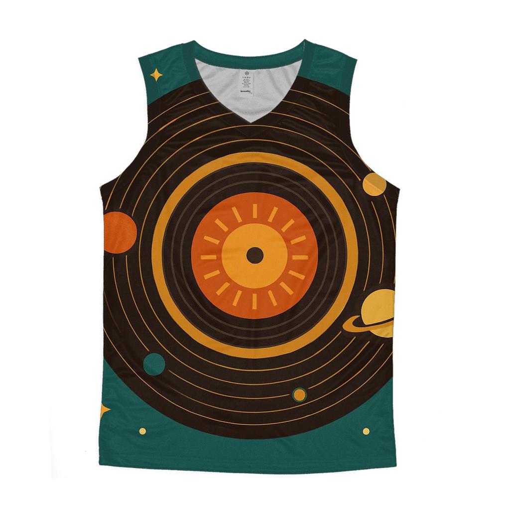 Sunburst Vinyl Orbit sports performance tank tops