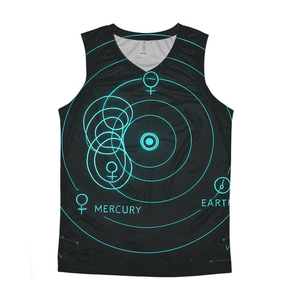 Retrograde Mercury Orbit Diagram graphic print tank tops