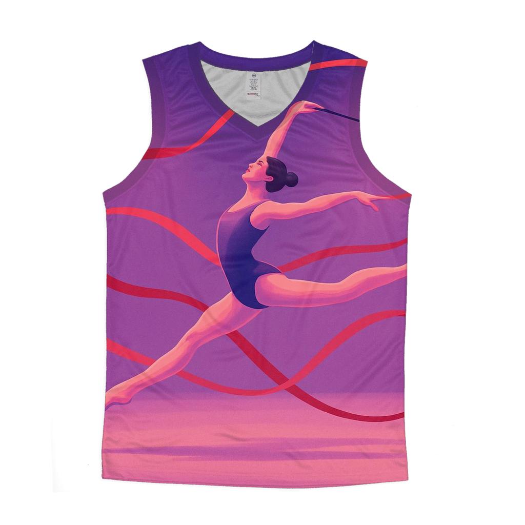 Artistic Gymnastics Ribbon Flow cotton sleeveless tops