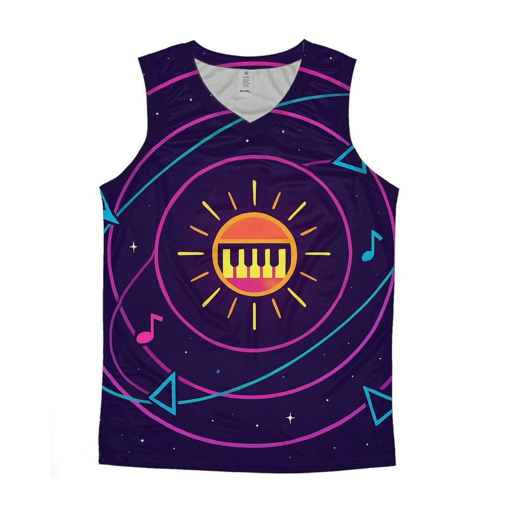 Synth Galaxy Overdrive stylish racerback tanks