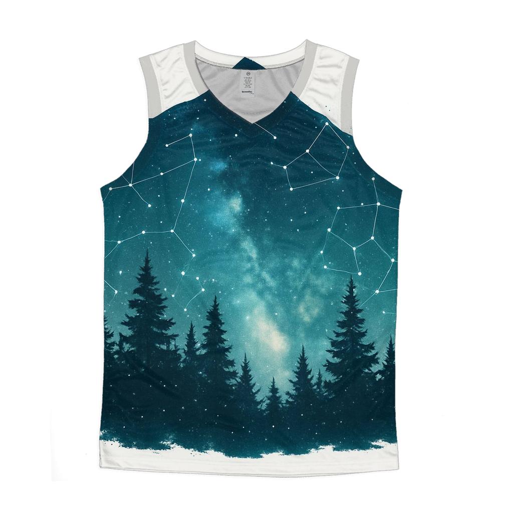 Celestial Forest Double Exposure designer workout tanks