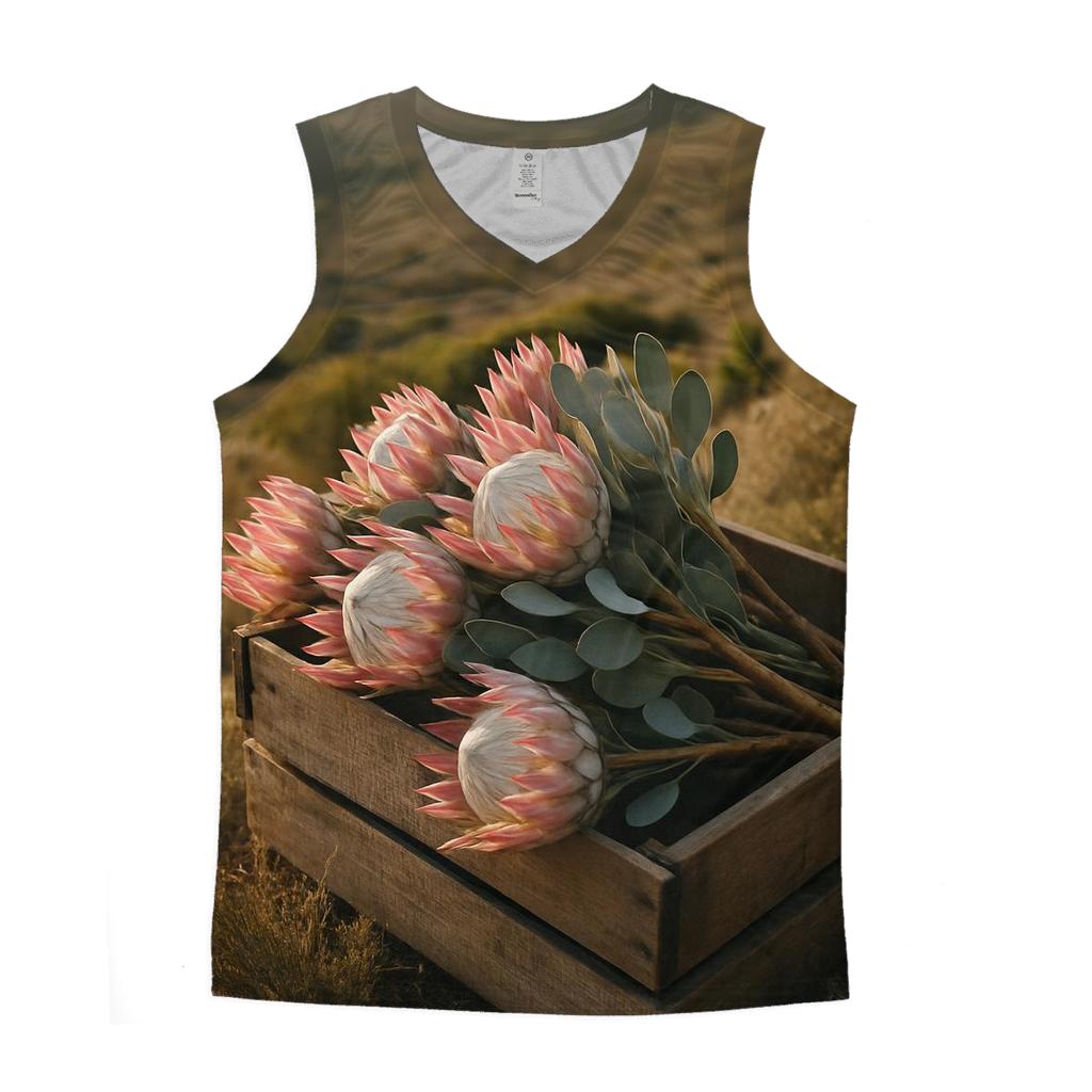 Protea Harvest In South African Hills custom tank tops