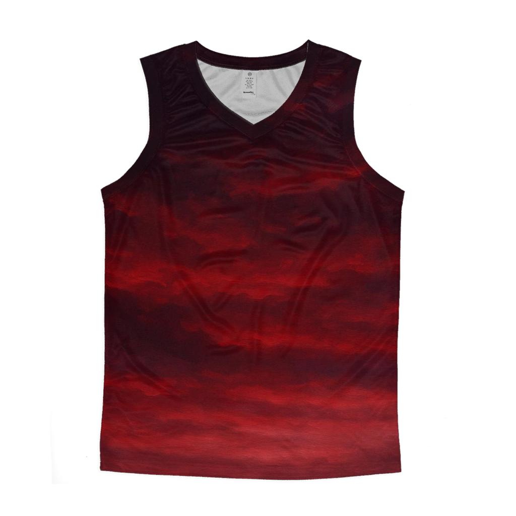 Crimson Cloud Veil trendy fitted tank tops