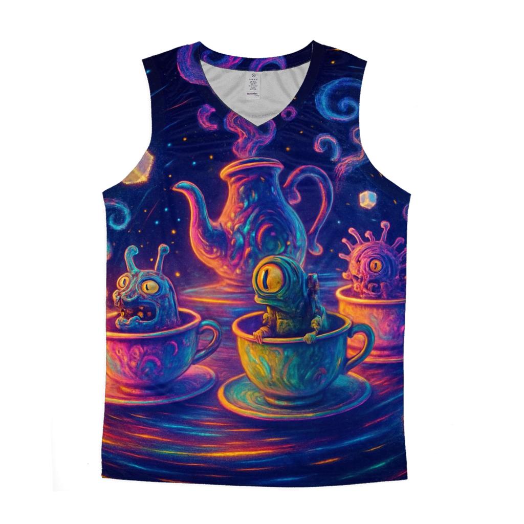 Quantum Tea Party Carousel stylish racerback tanks