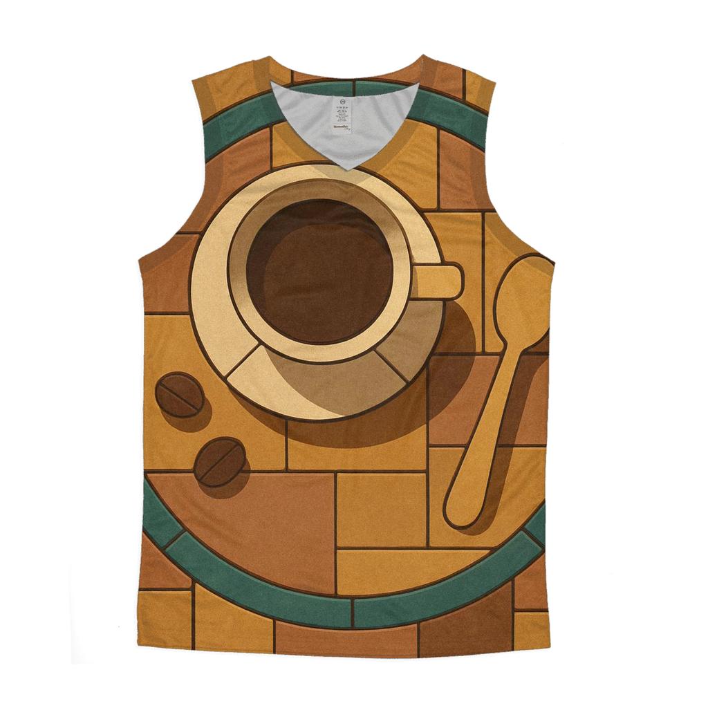 Café Terrace Mosaic cotton sleeveless tops