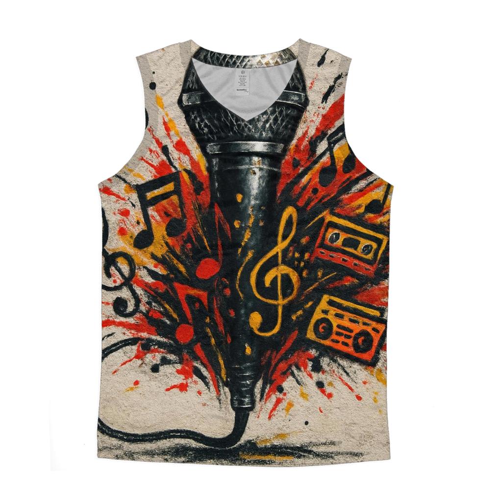 Street Mic Graffiti Burst casual summer tank tops
