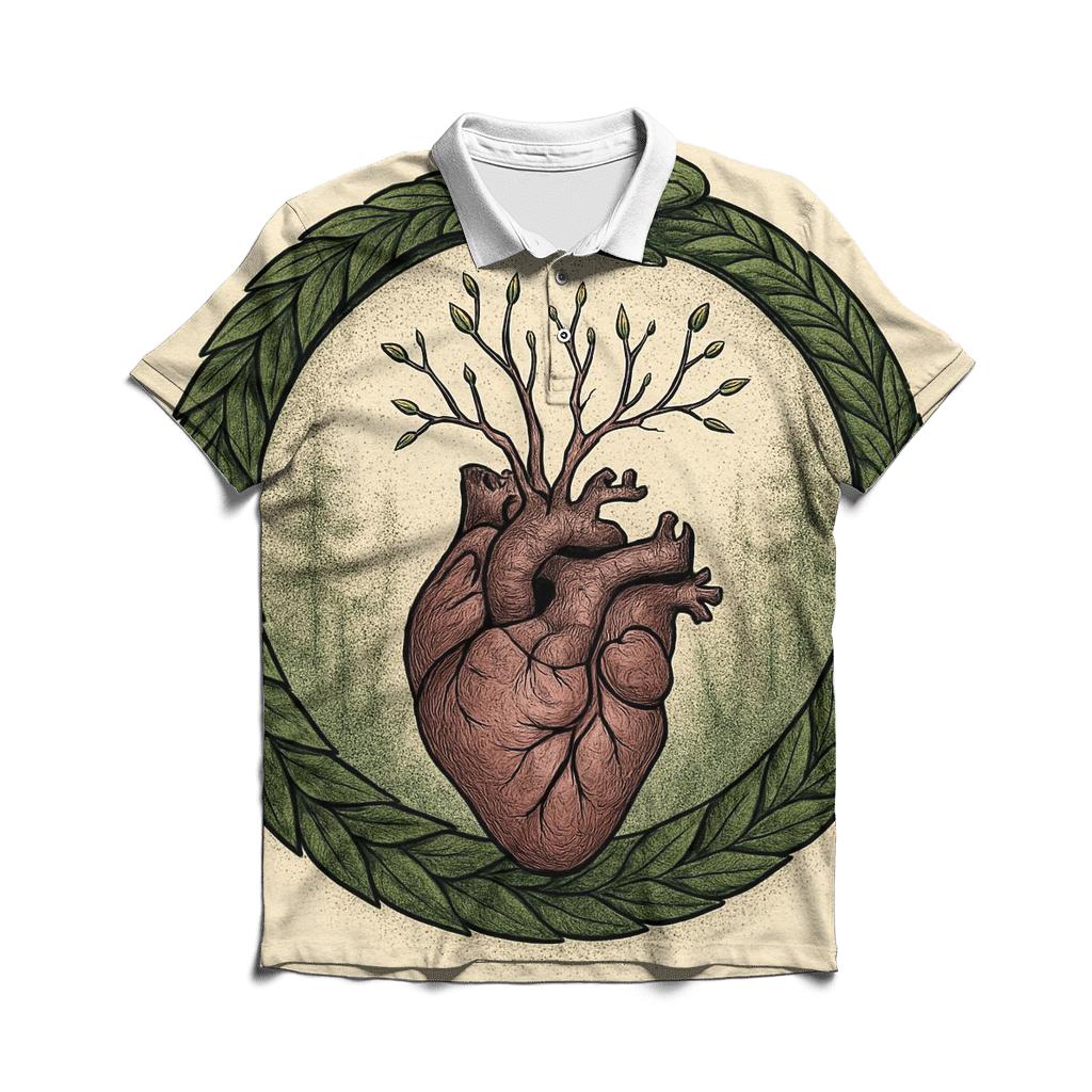 Forest Heart Ouroboros personalized polo shirts