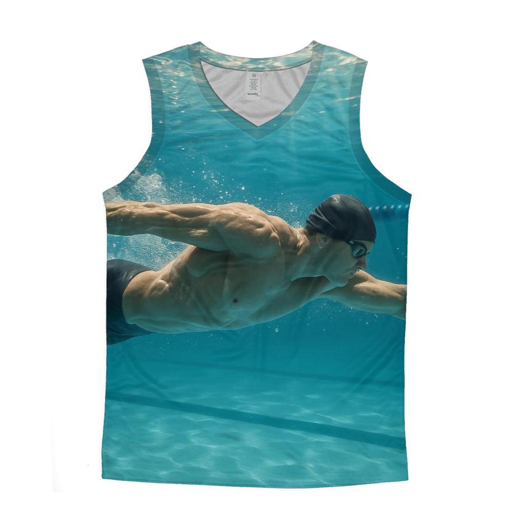 Underwater Swimming Lane Power cotton sleeveless tops