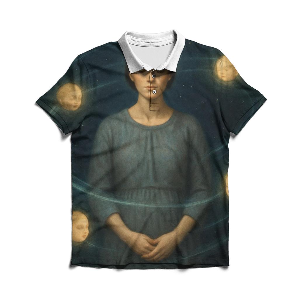Orbit Of A Mothers Presence casual sports polo shirts