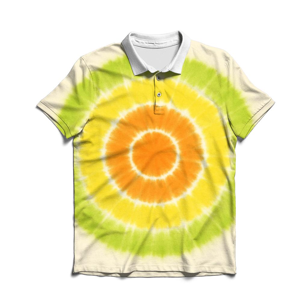 Citrus Offset Bullseye Rings casual sports polo shirts