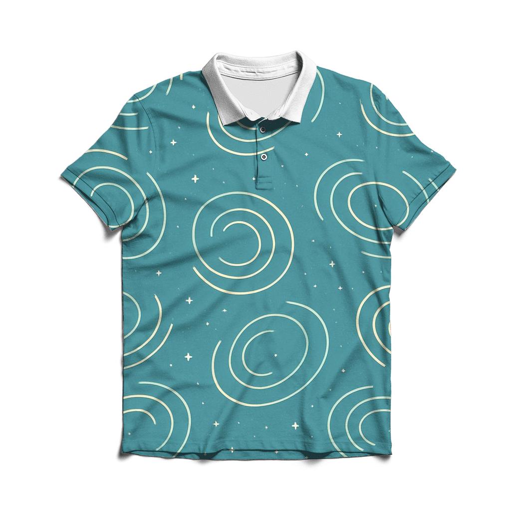 Gravitational Lens Arc Field designer slim fit polos
