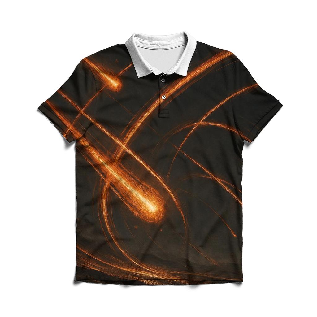 Copper Comet Trails personalized polo shirts