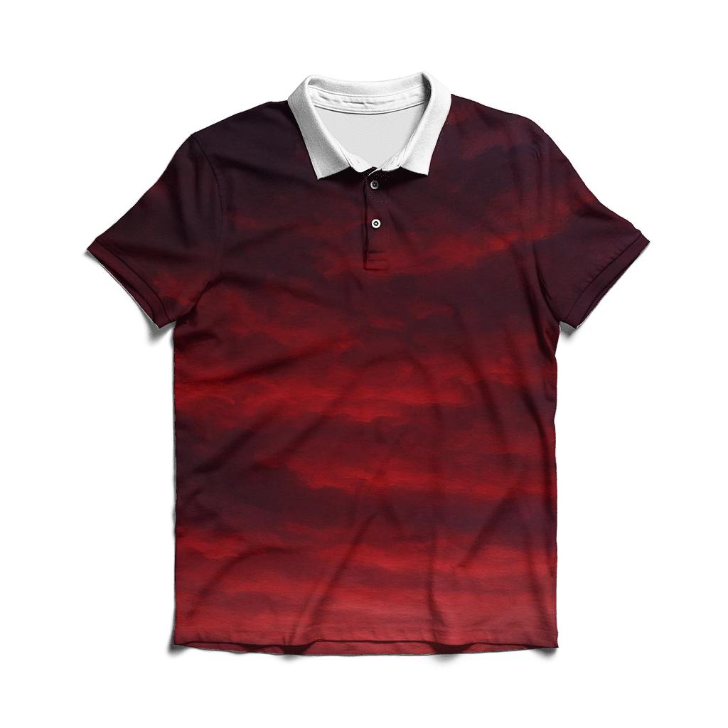 Crimson Cloud Veil premium cotton polo shirts