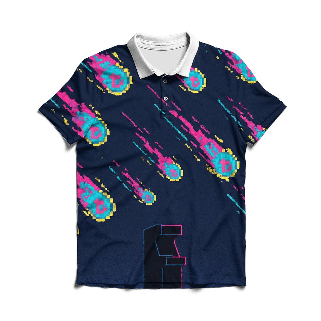 Arcade Meteor Showers personalized polo shirts
