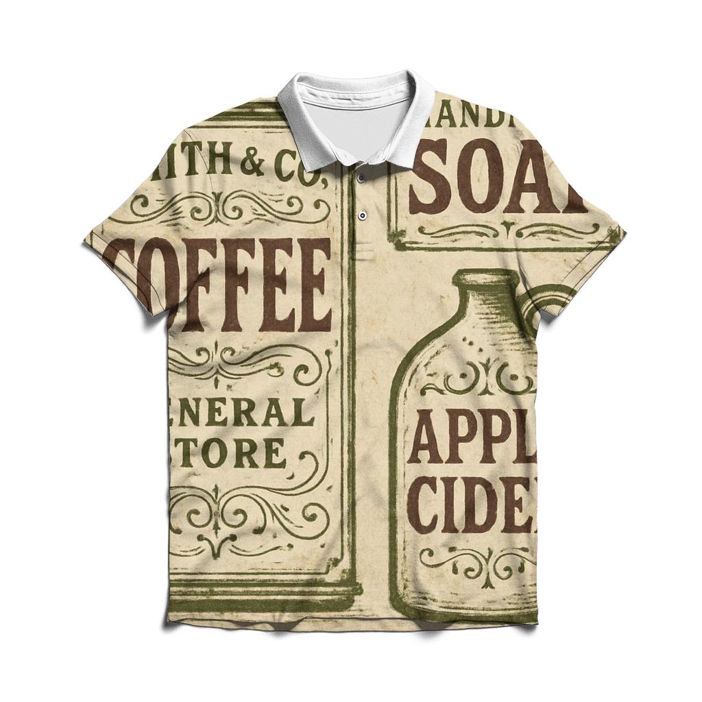 Rustic Country Store Label Collection casual sports polo shirts