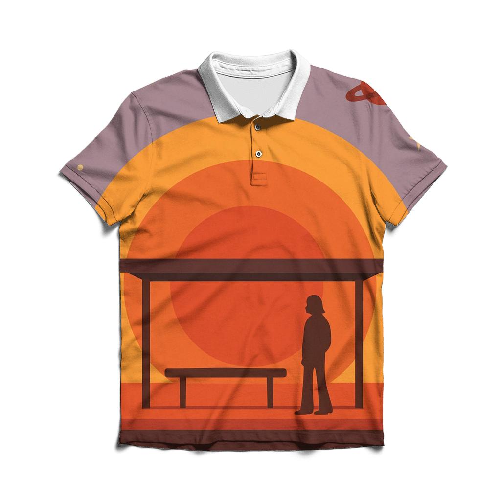 Planetary Bus Stop Sunset classic pique polos