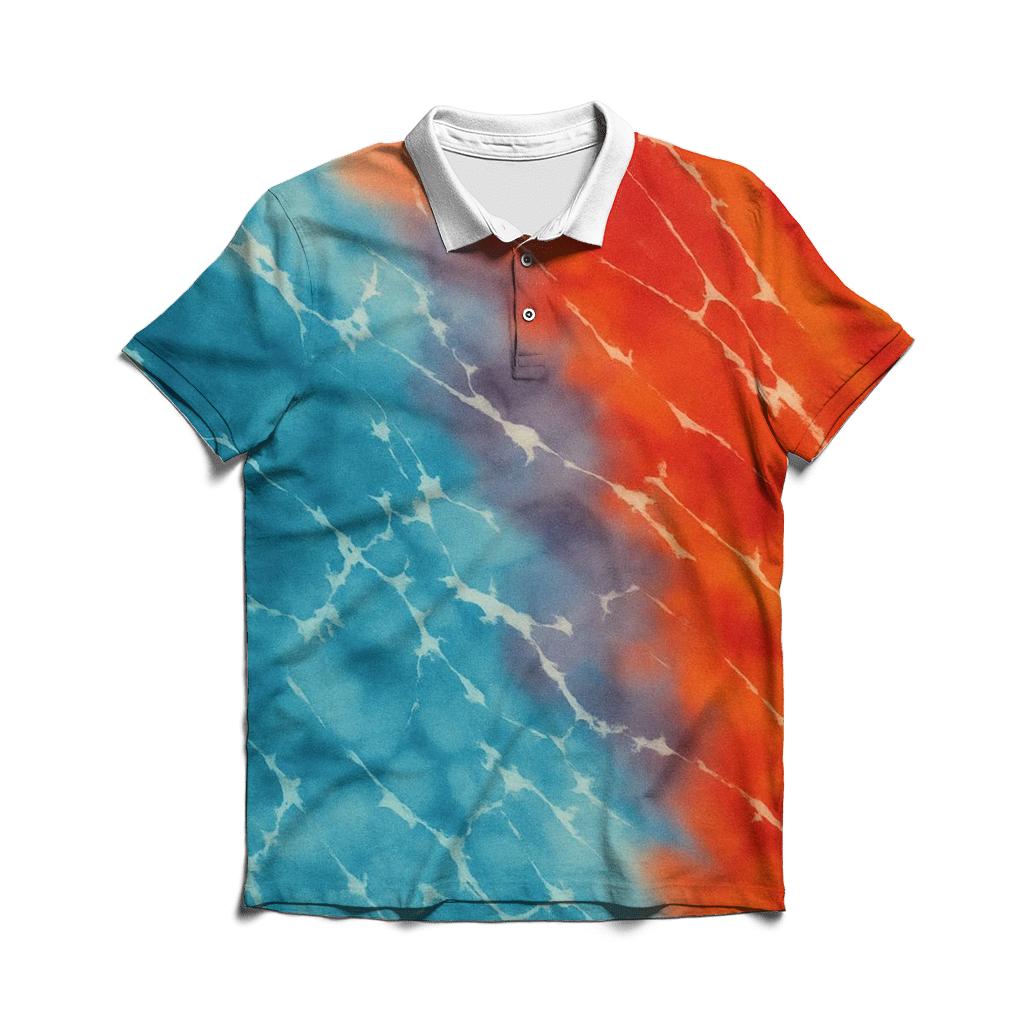 Fire And Ice Diagonal Crumple custom polo shirts