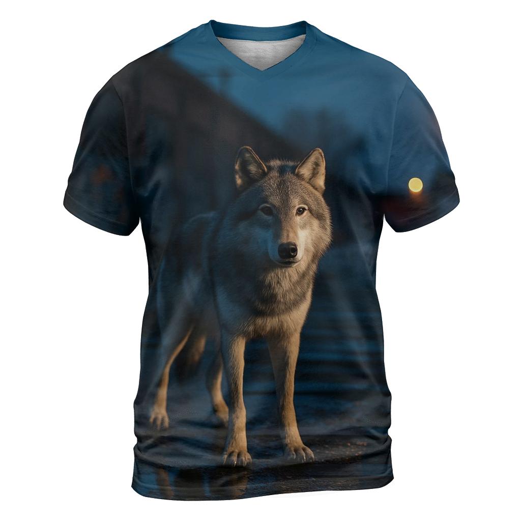 Urban Rail Yard Lone Wolf Vigil unique graphic print tees
