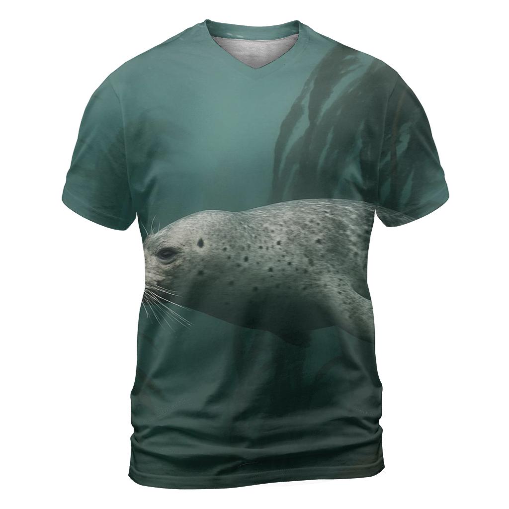 Kelp Forest Patrol Harbor Seal trendy printed shirt styles