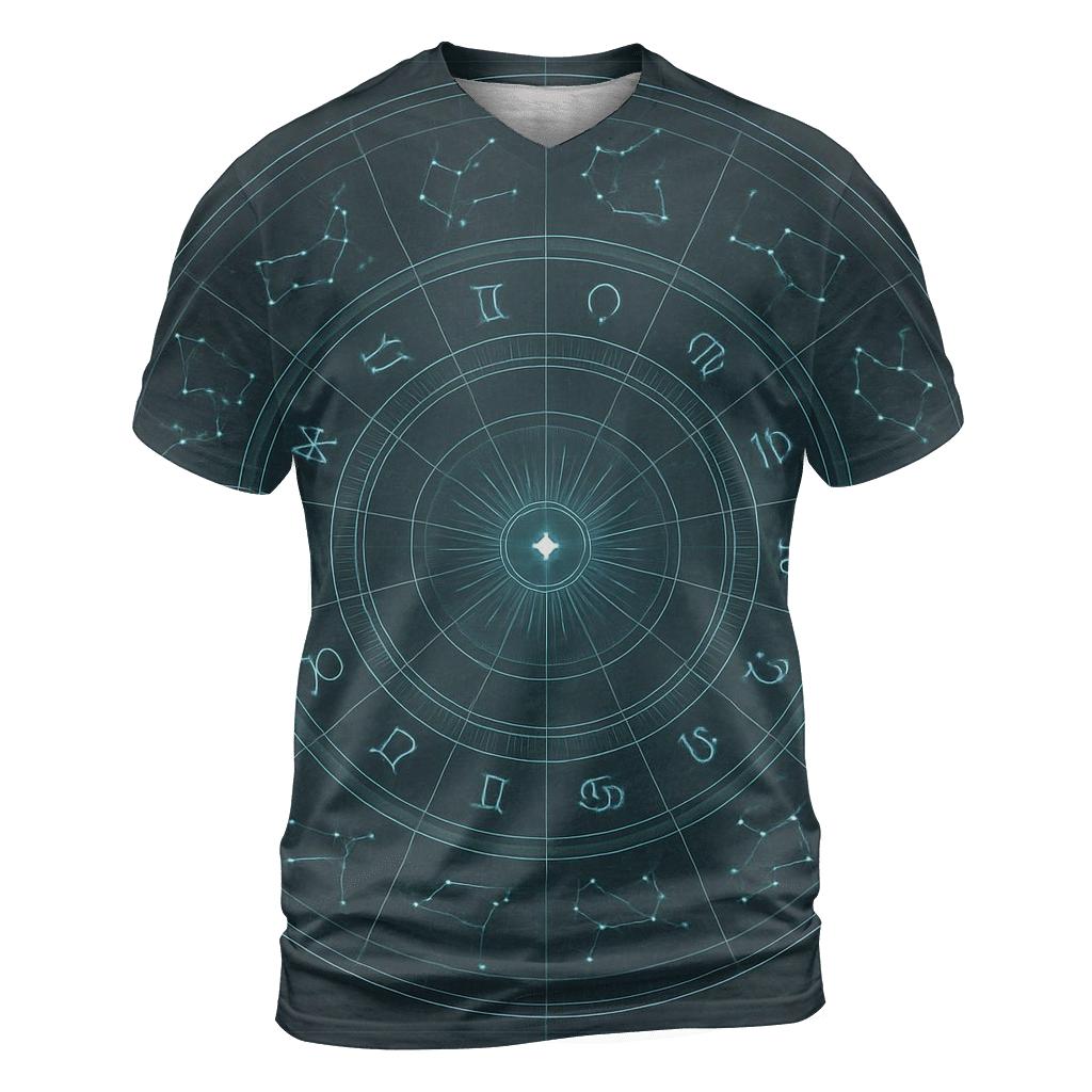 Arcane Zodiac Wheel Blueprint custom all-over print shirts