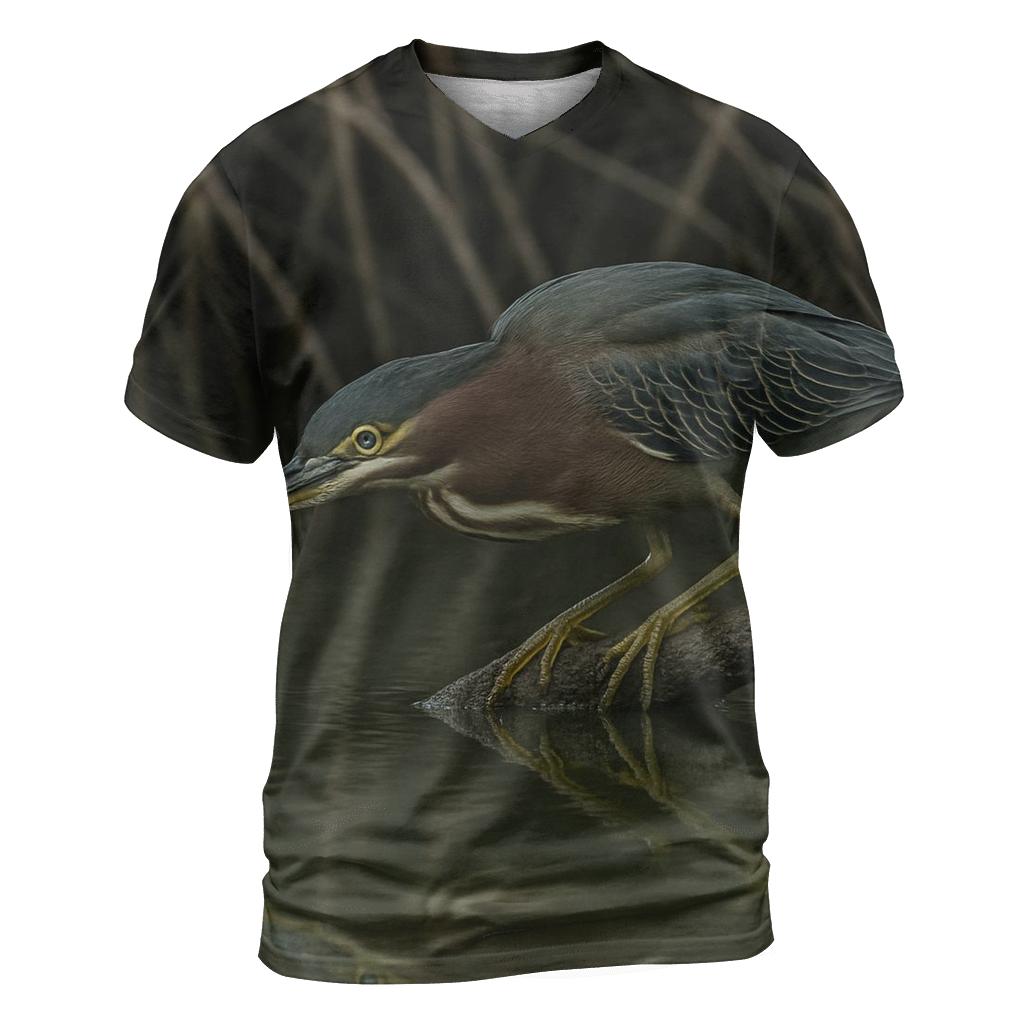 Mangrove Stillness Green Heron custom all-over print shirts