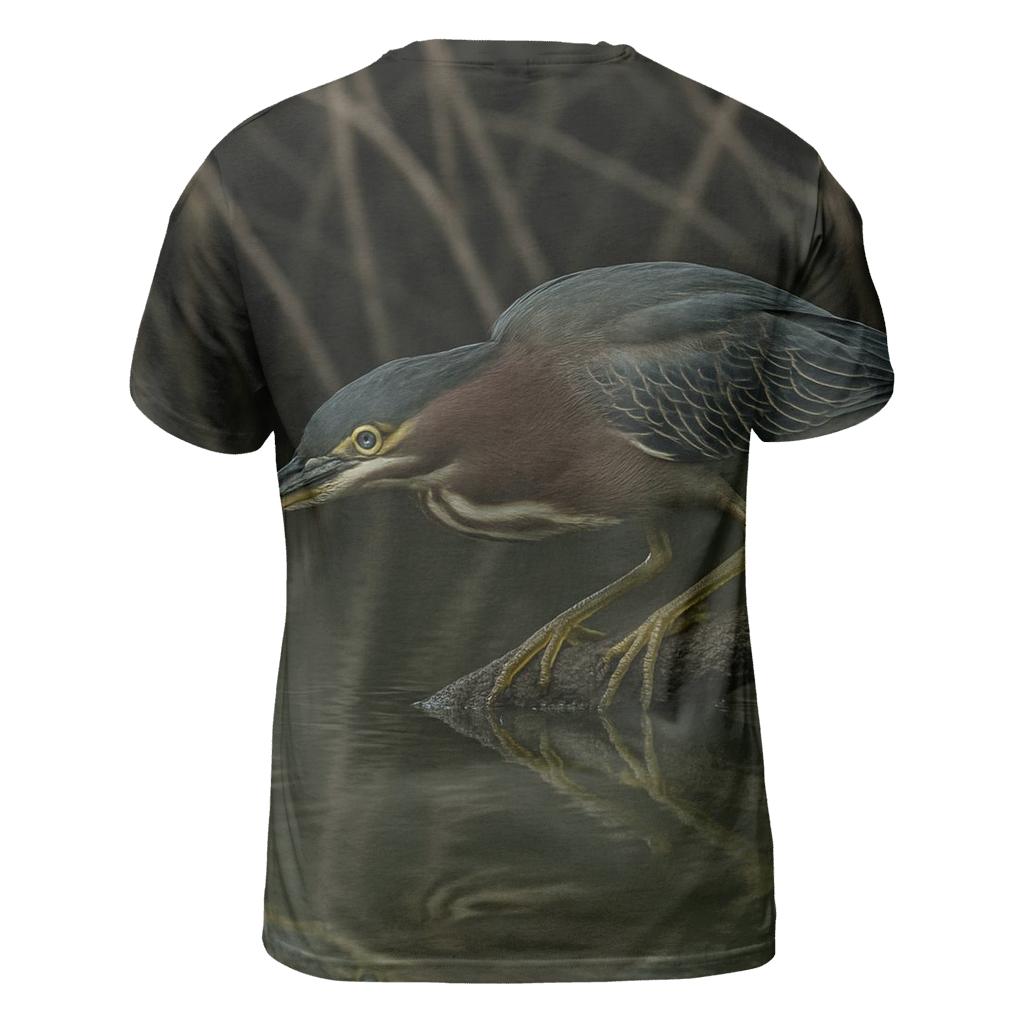 Mangrove Stillness Green Heron custom all-over print shirts