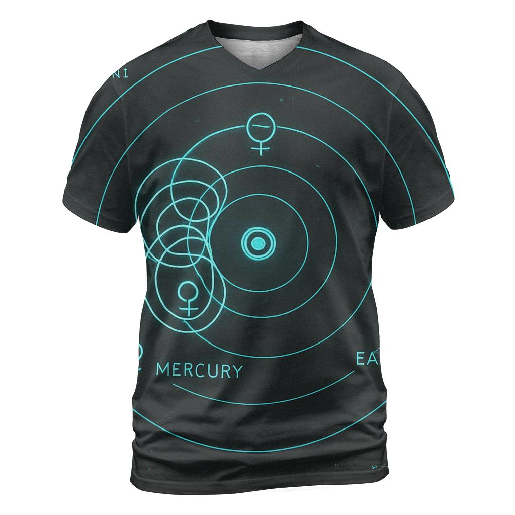 Retrograde Mercury Orbit Diagram unique graphic print tees