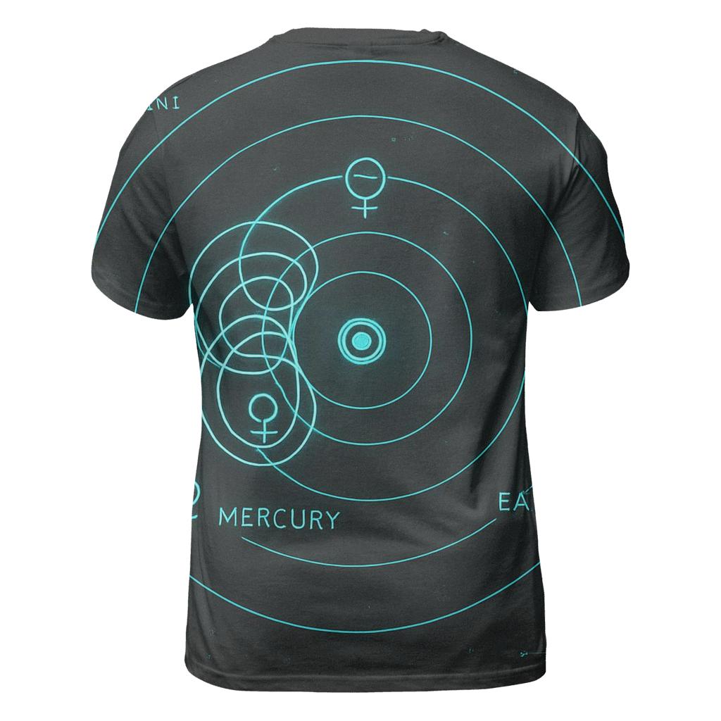 Retrograde Mercury Orbit Diagram unique graphic print tees