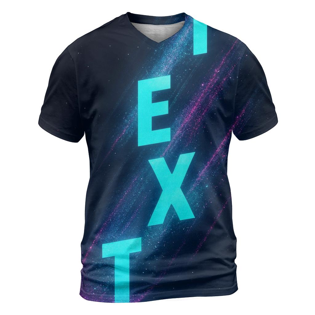 Astral Typographic Cascade unique graphic print tees