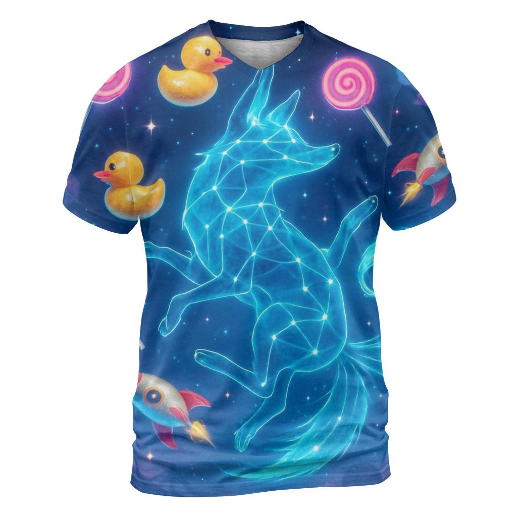 Constellation Carnival Fox unique graphic print tees