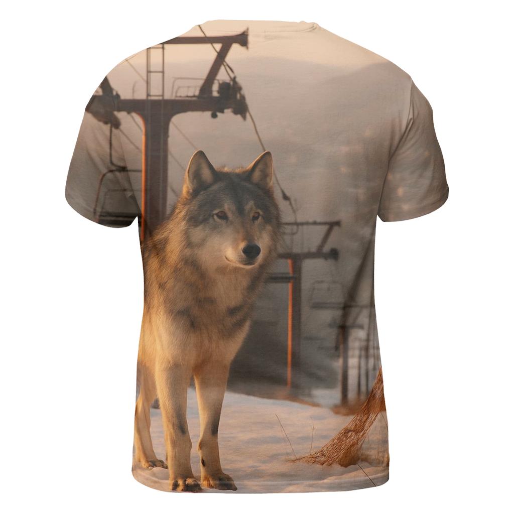 Abandoned Ski Resort Ridge Wolf designer pattern shirts