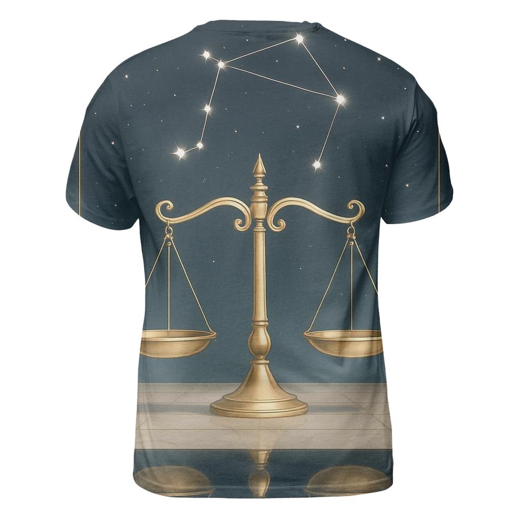 Libra Starlit Balance Court creative print fashion shirts
