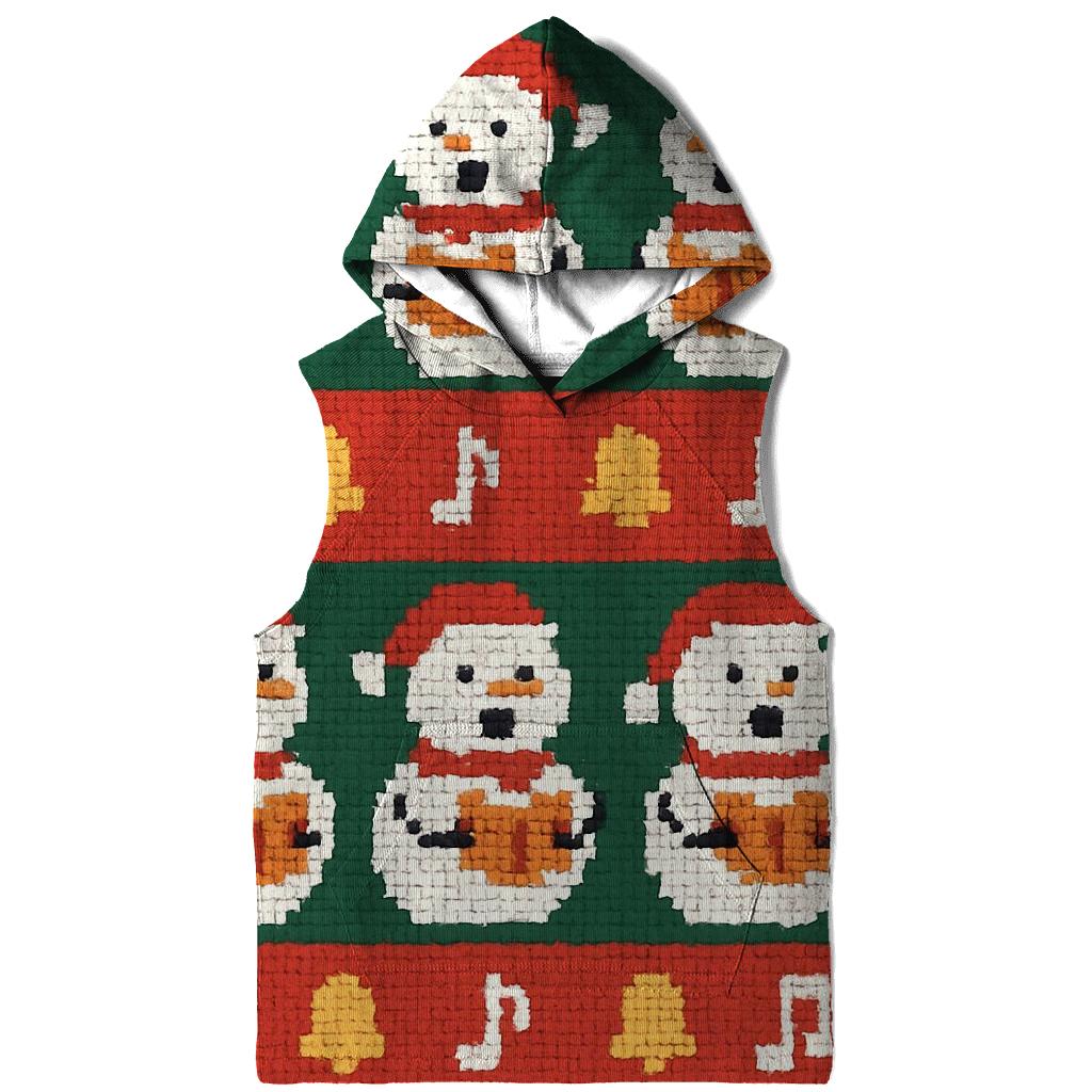 Snowman Caroler Stripe Parade Design premium hoodies