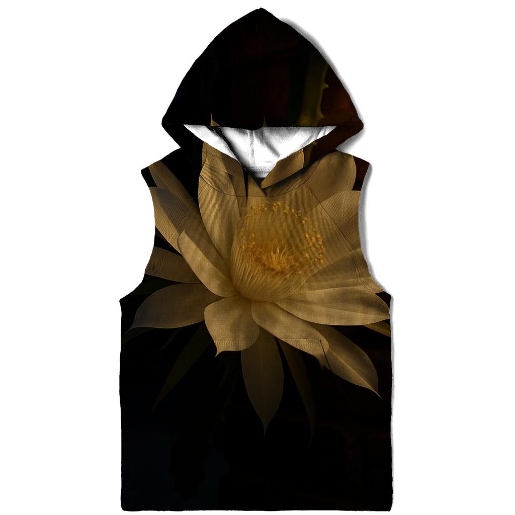 Night Blooming Cereus In Courtyard Glow premium hoodies