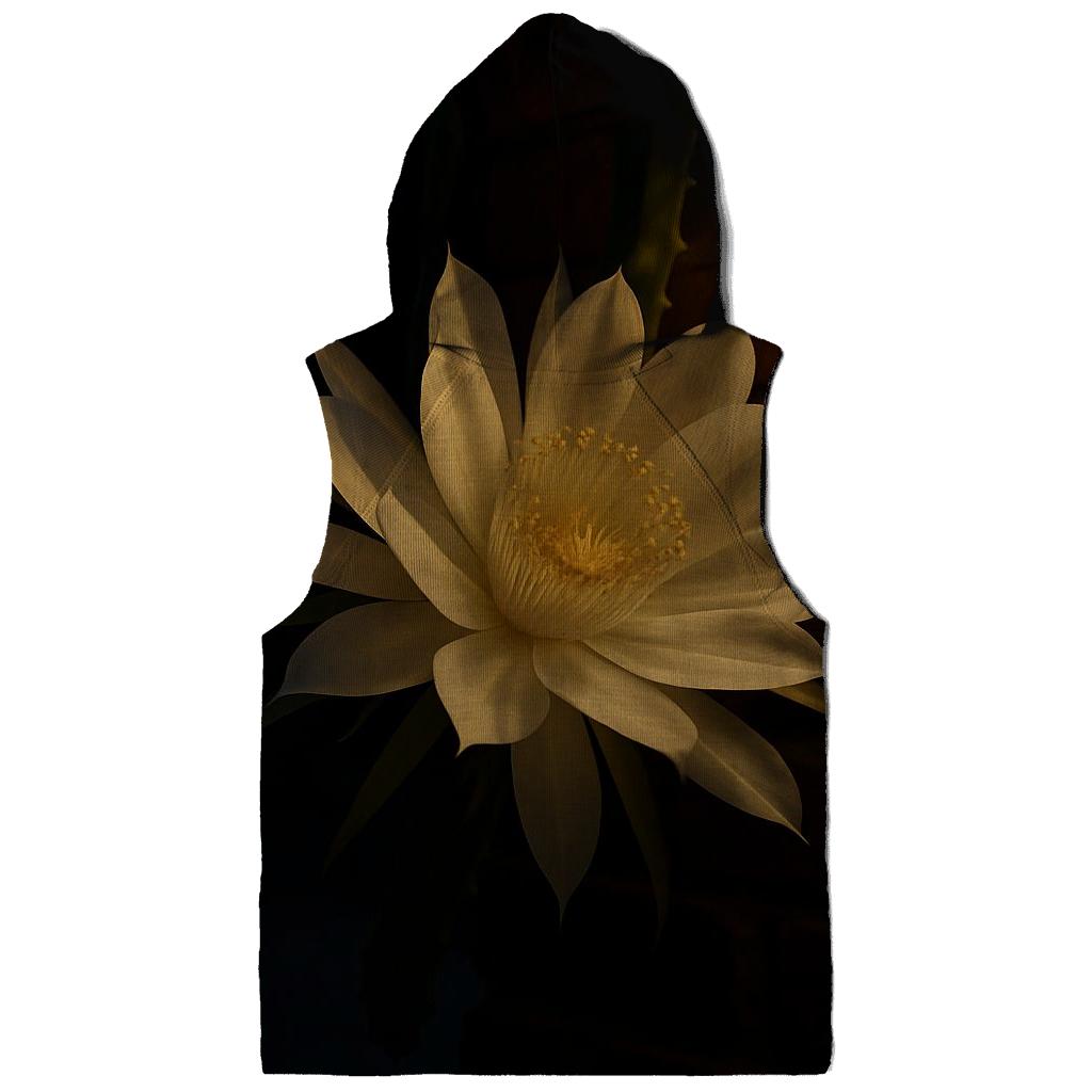 Night Blooming Cereus In Courtyard Glow premium hoodies