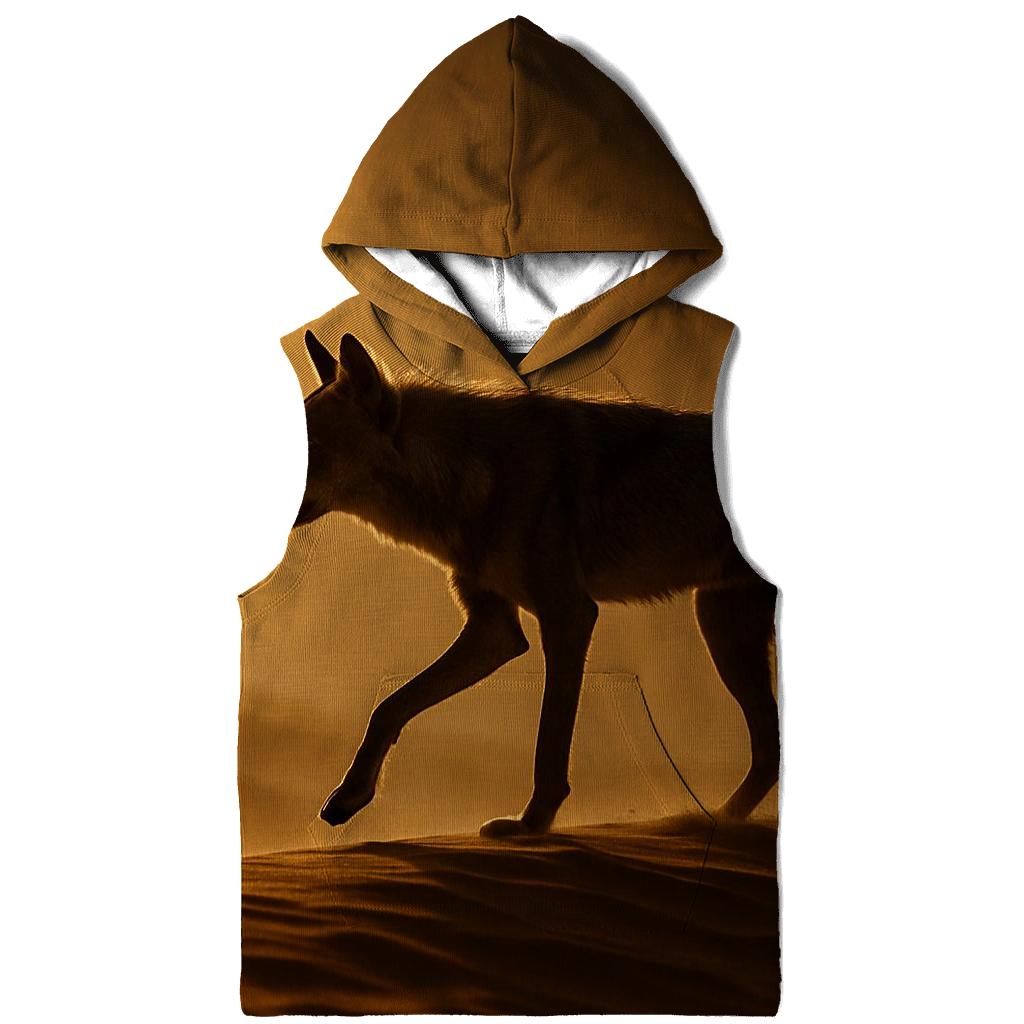 Desert Storm Steppe Wolf Silhouette graphic hoodies