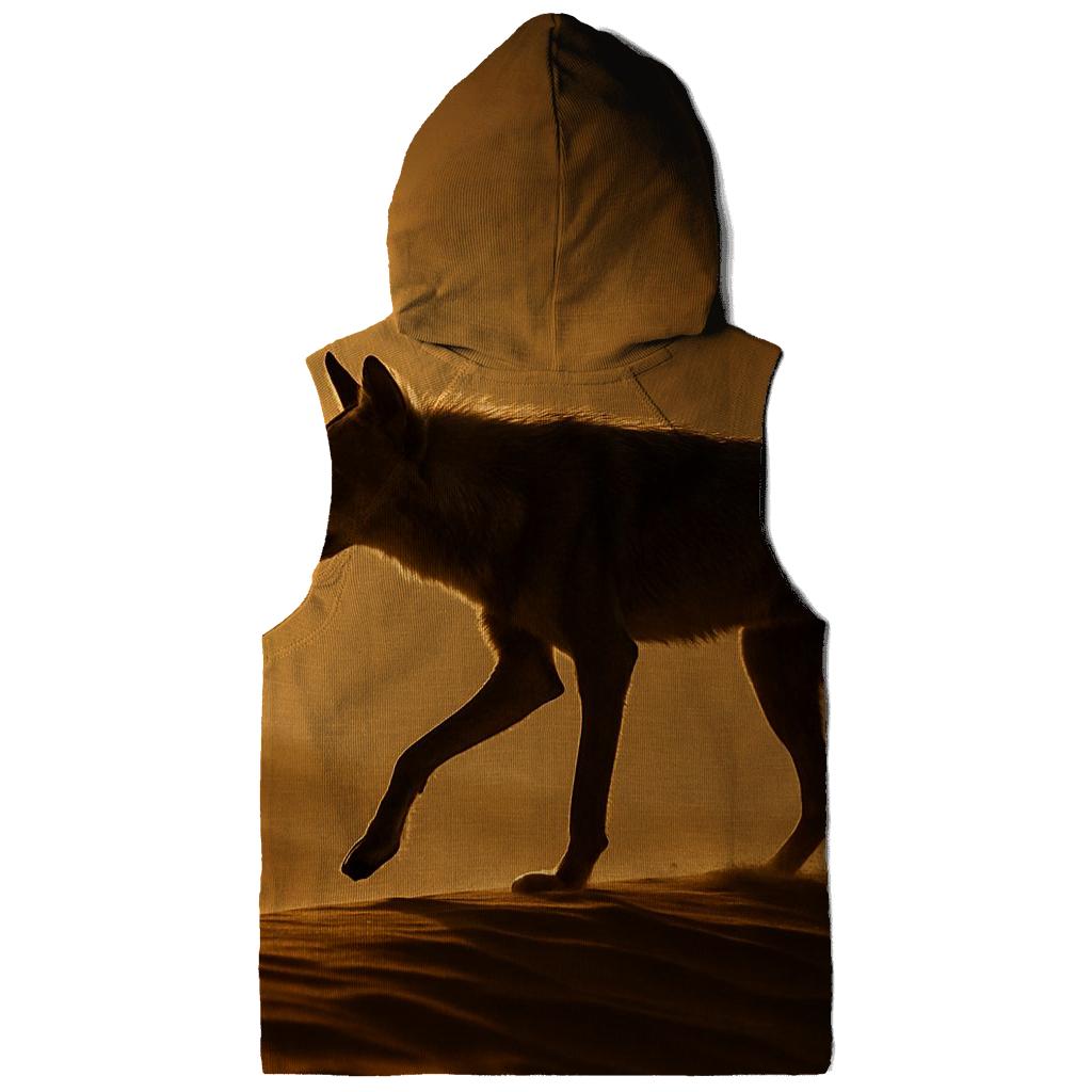 Desert Storm Steppe Wolf Silhouette graphic hoodies