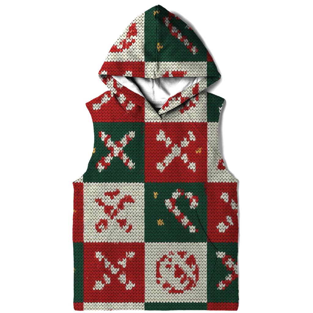 Candy Cane Starburst Patchwork Design lightweight hoodies