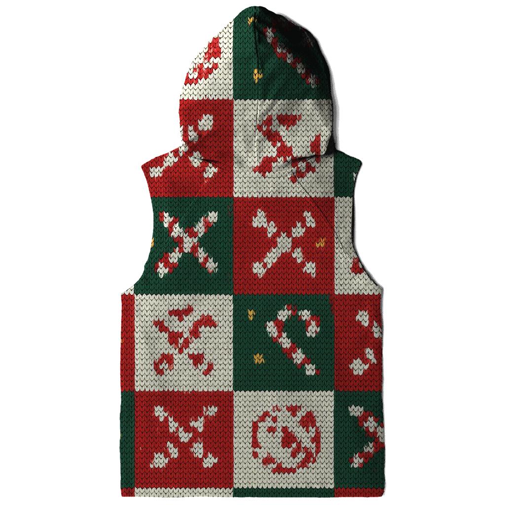 Candy Cane Starburst Patchwork Design lightweight hoodies