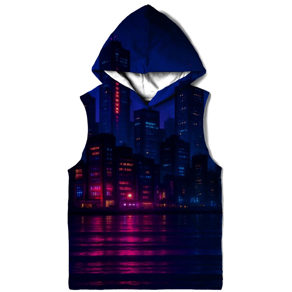 Electric Harbor Glow graphic hoodies