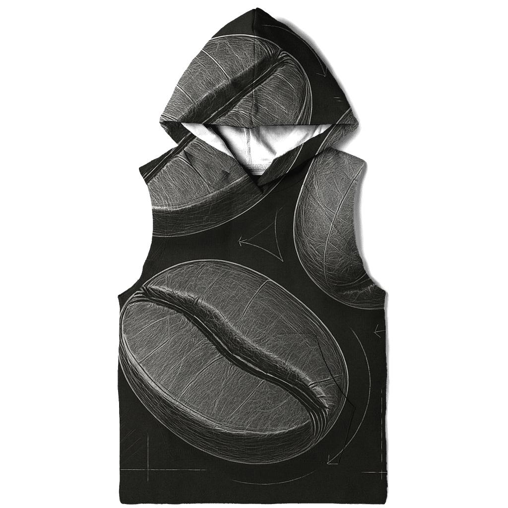 Charcoal Bean Blueprint printed hoodies