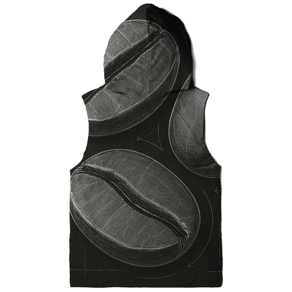 Charcoal Bean Blueprint printed hoodies