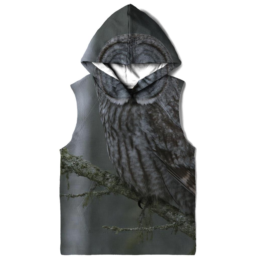 Boreal Silence Great Gray Owl zip-up hoodies