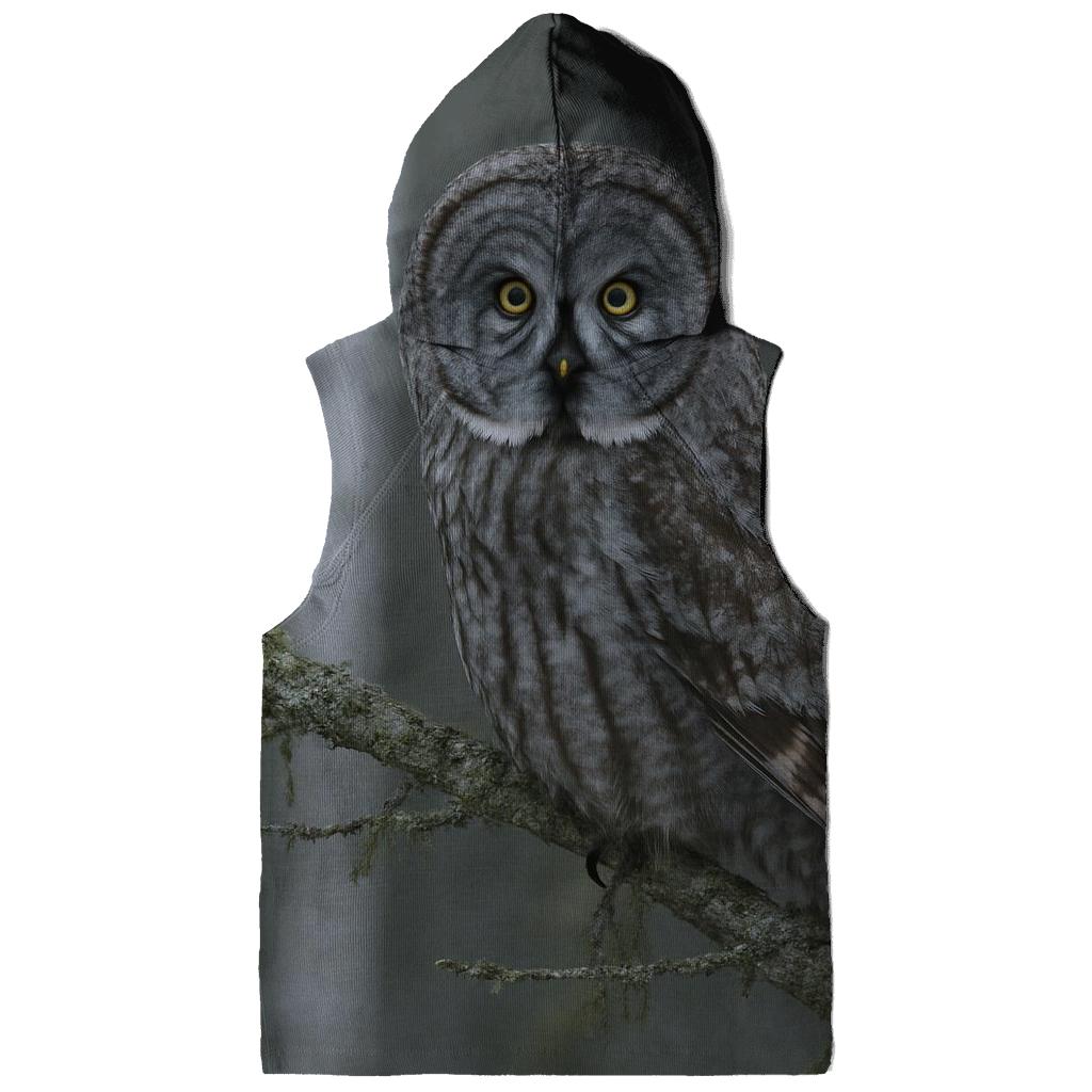Boreal Silence Great Gray Owl zip-up hoodies