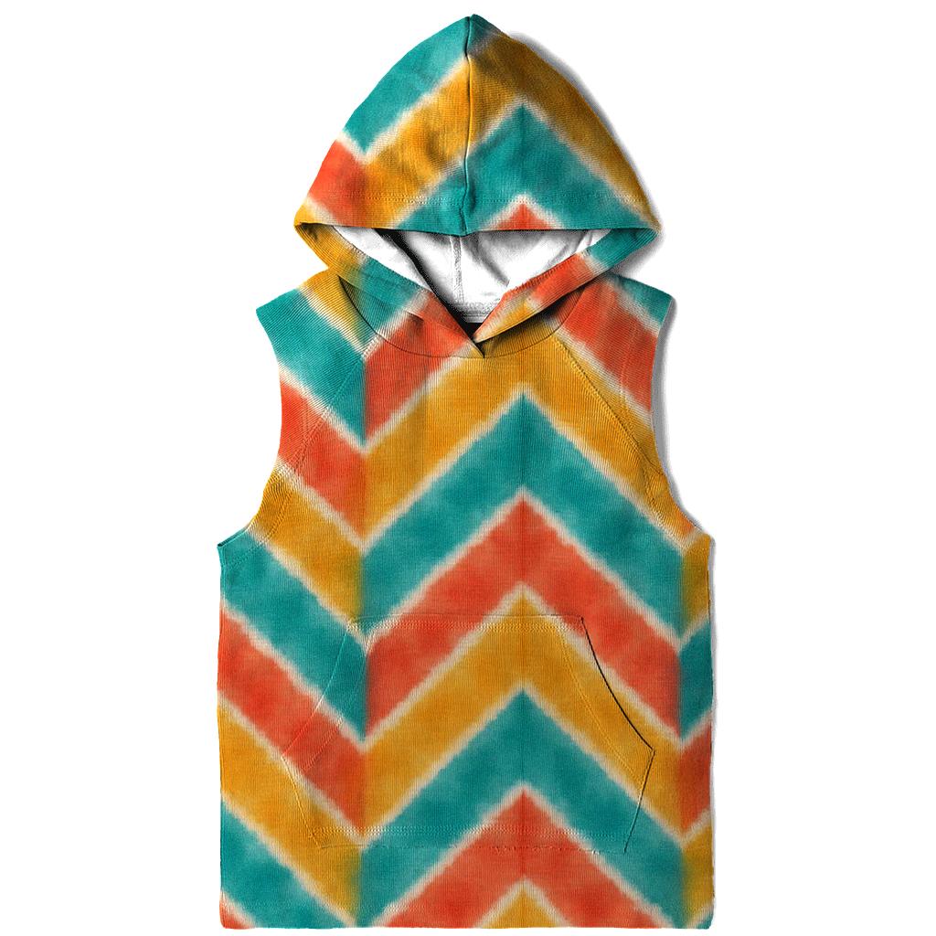Coral Amber Chevron Accordion embroidered hoodies
