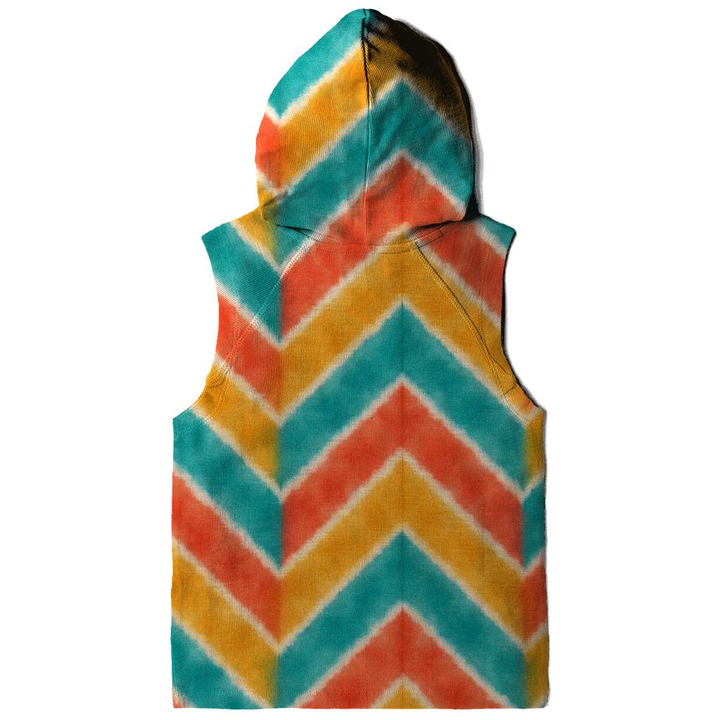 Coral Amber Chevron Accordion embroidered hoodies