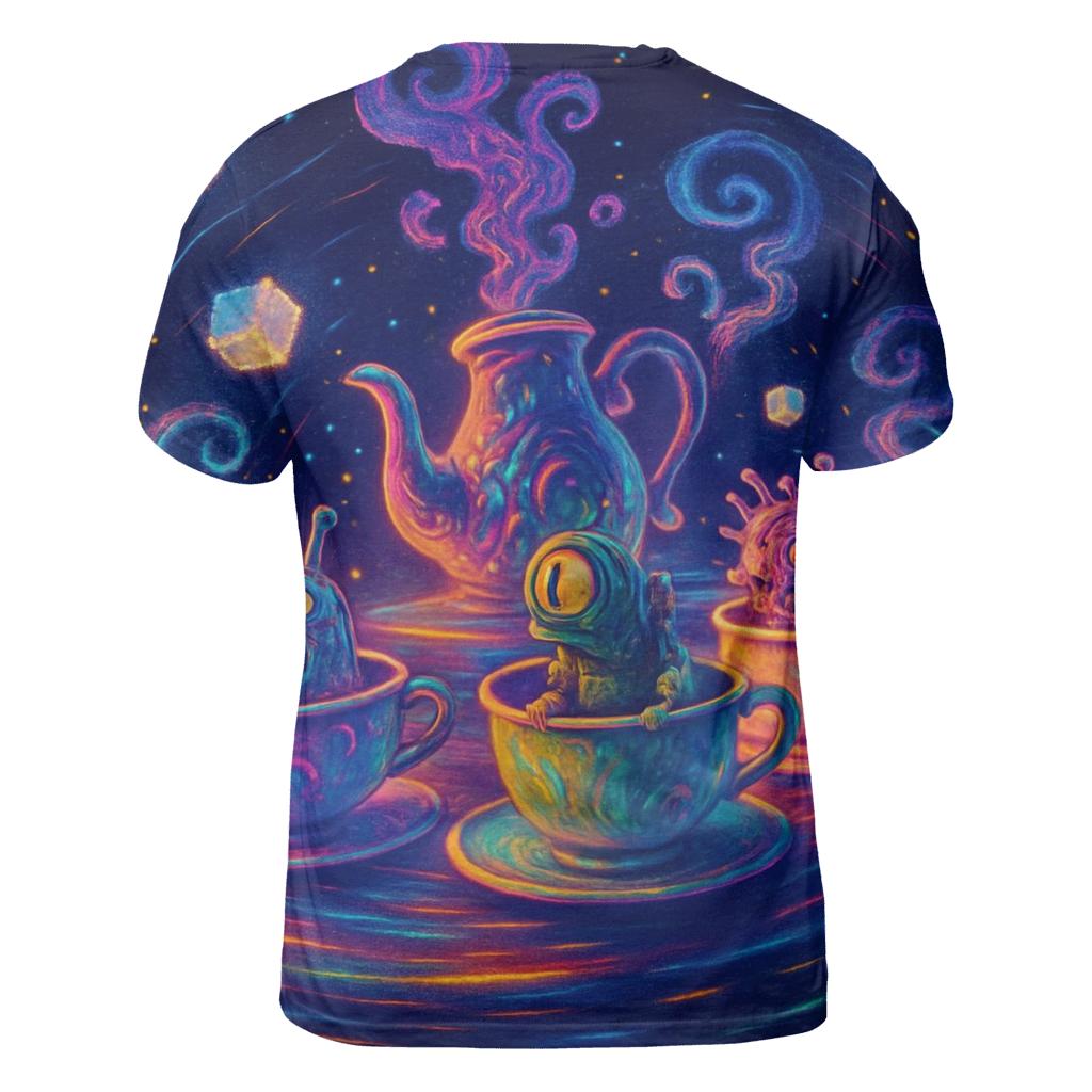 Quantum Tea Party Carousel vibrant all-over design tees