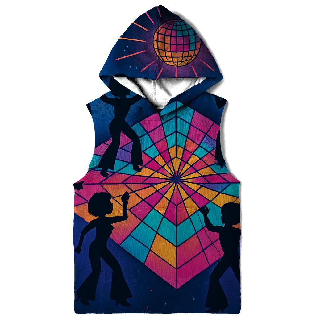 Nebula Dance Floor Grid embroidered hoodies