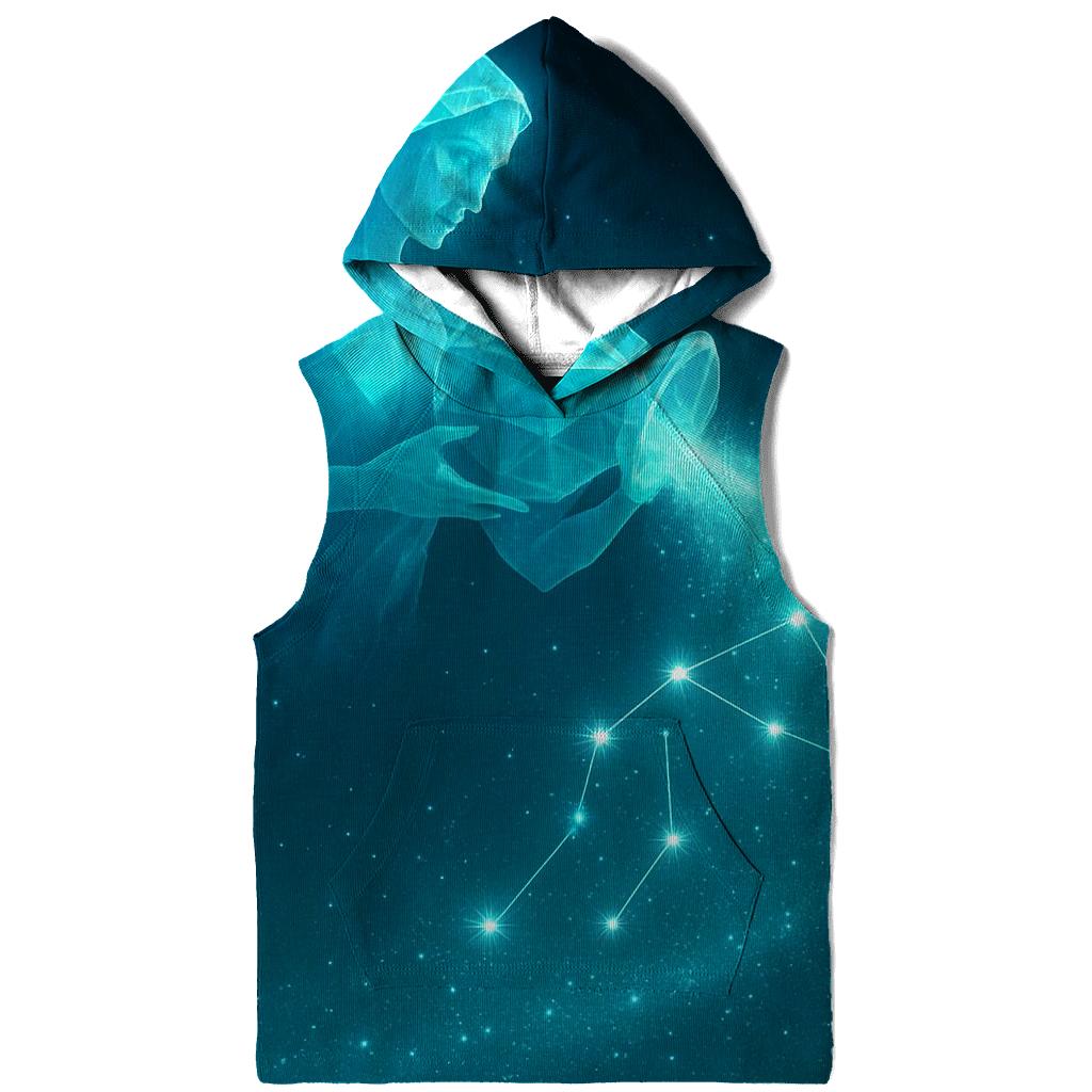 Aquarius Crystal Wave Stardust zip-up hoodies