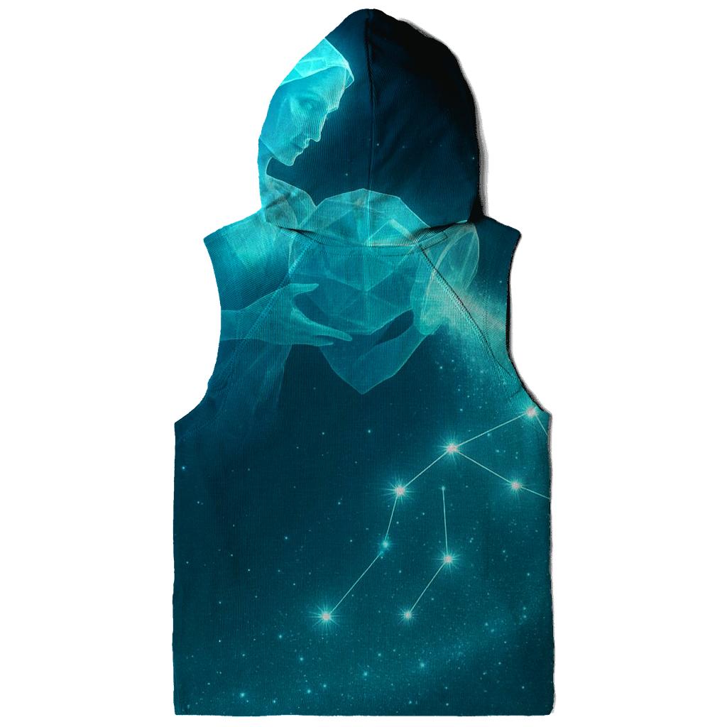 Aquarius Crystal Wave Stardust zip-up hoodies